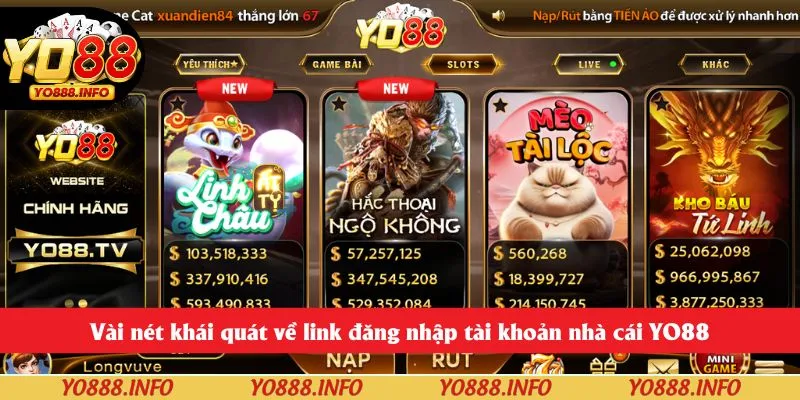 Vài nét khái quát về link đăng nhập tài khoản nhà cái YO88